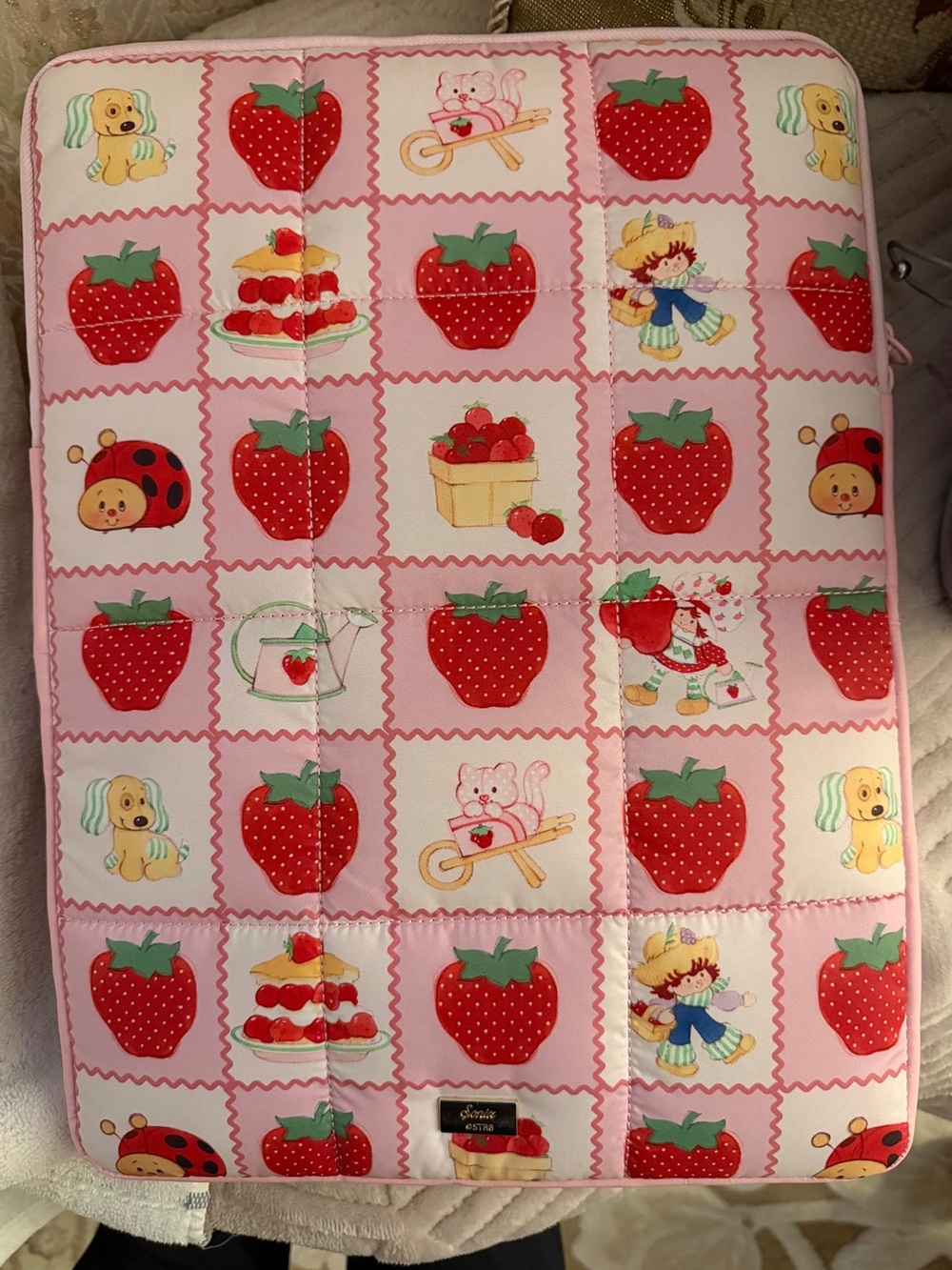 Sonix Pink Strawberry Patch Quilted Pouch